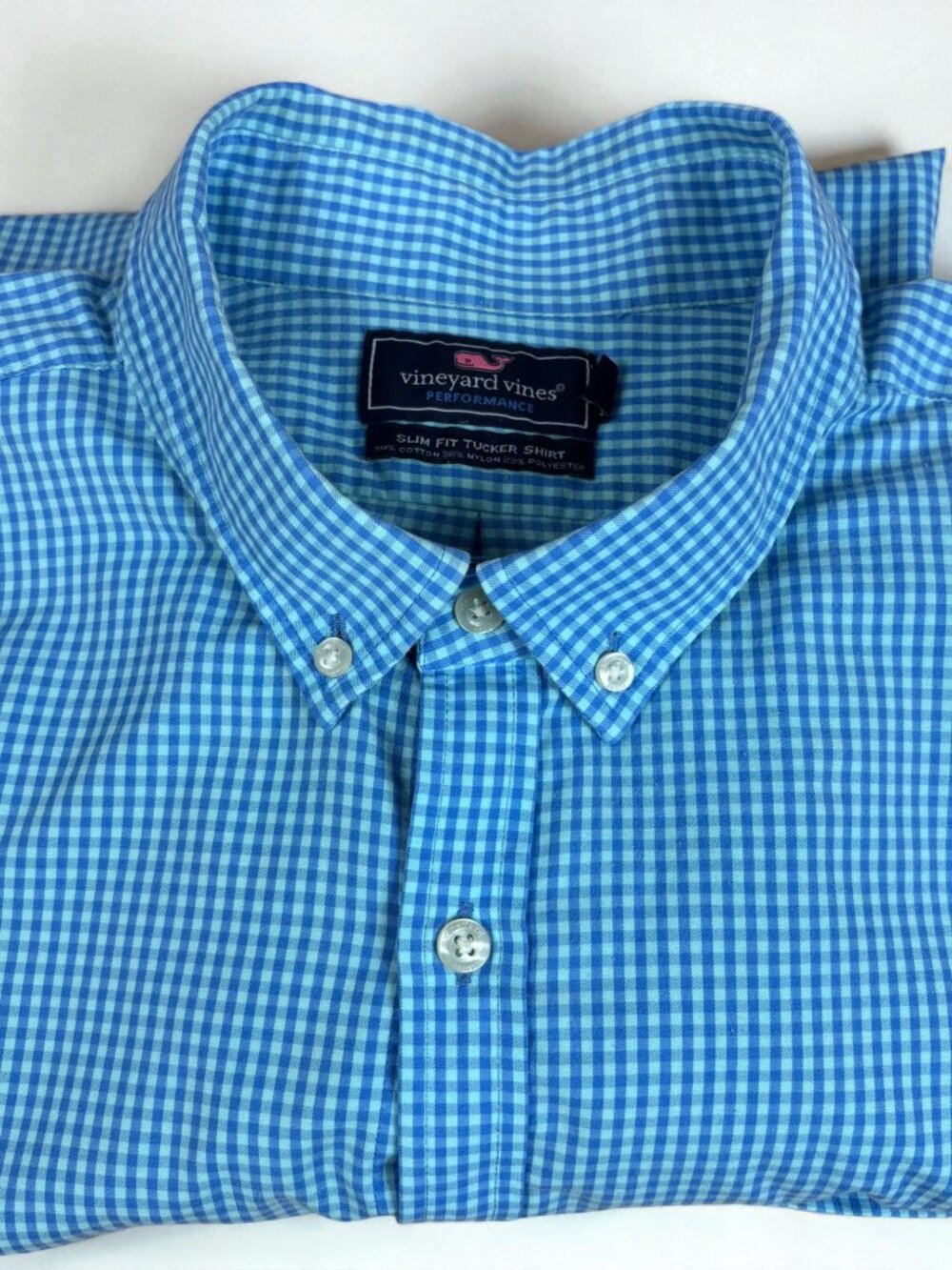 Vineyard Vines Men’s 2XL Performance Gingham Button Down Shirt